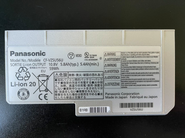 Genuine Panasonic Toughbook CF-F9 Battery  in Other in City of Toronto