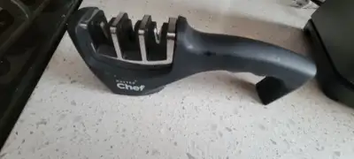 Master chef knife sharpeners each $15(the one in picture), $10(rod style) Both in new condition