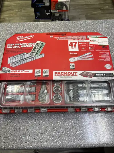 Milwaukee 44-22-9487 47 Piece Ratchet & Socket Set New In Packag, View more