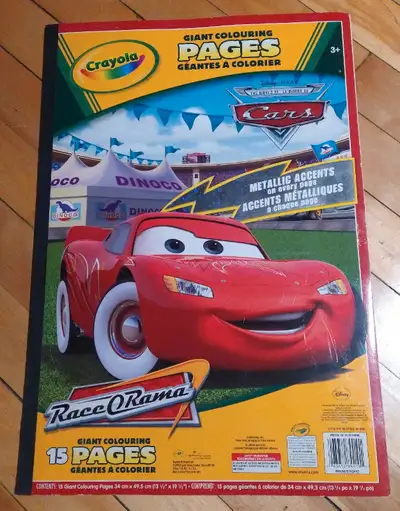 Disney Bagnole Livre Colorier Géant 20$ Argent Comptant