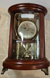 Bombay Mantle/Desk Cherry Wood Torsion Clock (Anniversary Clock)