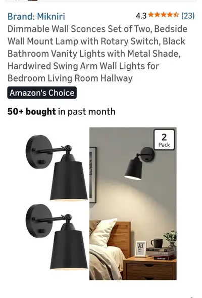 Wall Sconces- Set of 2, View more