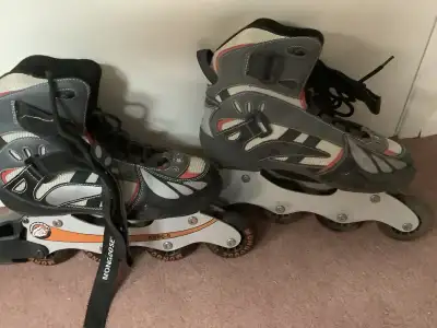 Very clean and great shape roller blades, style ABE C- 5 style , grey, red, white If u ask if this s...