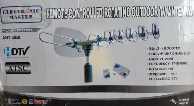 Remote-controlled rotating outdoor TV antenna ANT-3050., View more
