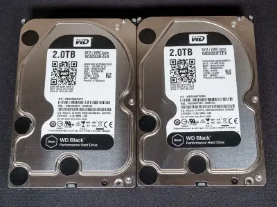 Two WD 2Tb Black... $50 each or $90 for both Two WD 6Tb Black... $120 each or $220 for both Two WD 6...