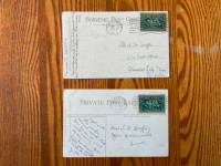 Cartes postales affranchies timbre no. 97 vers CANADA et U.S.A.