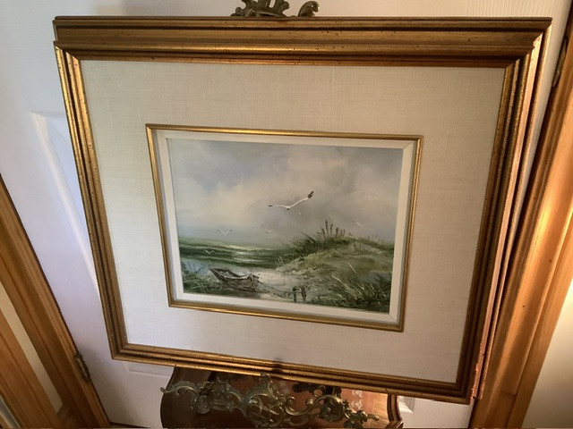Vintage Seascape Oil Painting by the Artist Engel in Arts & Collectibles in Belleville