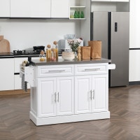 Rolling Kitchen Island with Storage and Stainless Steel Top Markham / York Region Toronto (GTA) Preview