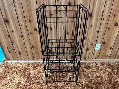 Vintage solid steel bar, metal rack. Display rack, shelf. Weighs about 8-10 pounds. 18” wide by 15”...