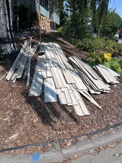 From around 1/3 of our house. It’s in good shape and came off very cleanly. Enough to do a shed or s...