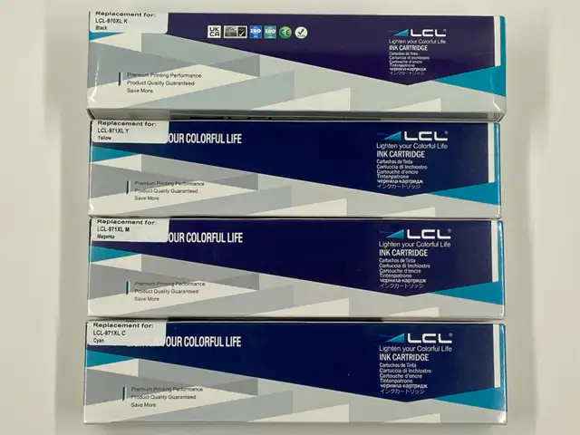 LCL Ink Cartridges for HP 970XL-Black 971XL-Cyan/Magenta/Yellow in Printers, Scanners & Fax in Edmonton - Image 2