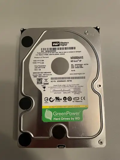 Western Digital 500GB HDD, View more