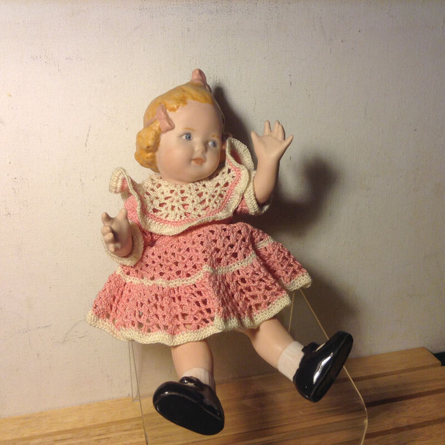 Antique Tiny Porcelain Doll Dressed in Arts & Collectibles in Vancouver
