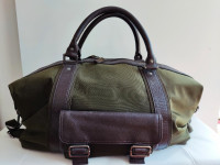 22" Banana Republic Nylon Leather Duffel Weekender Bag