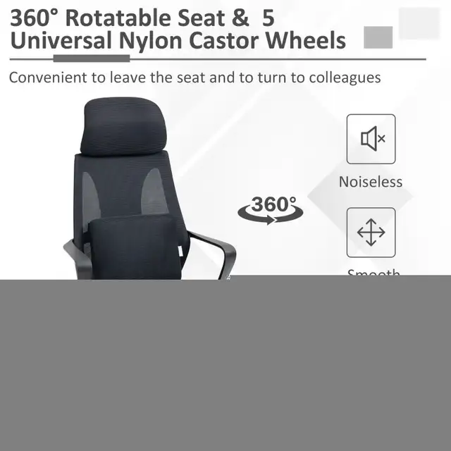 Ergonomic Mesh Computer Chair Executive Task Chair, Black in Chairs & Recliners in Markham / York Region - Image 6