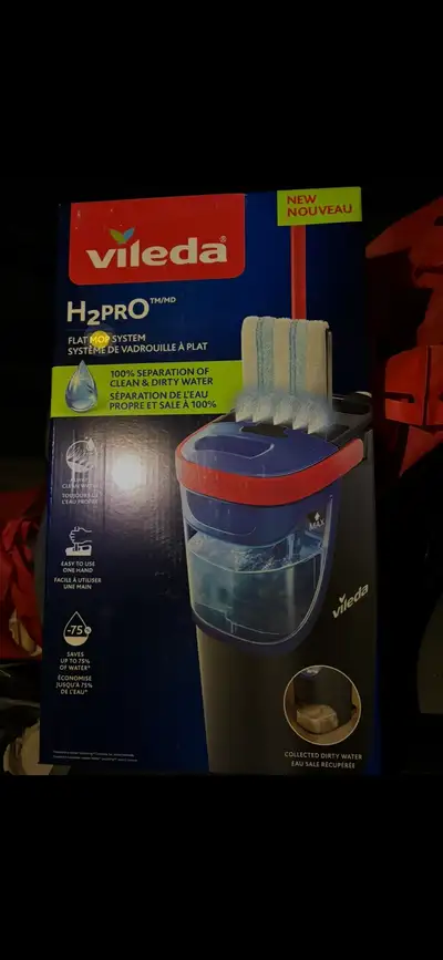Vileda H2Pro Flat Mop System- sealed box, View more