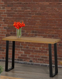 Wooden Console Table with metal legs
