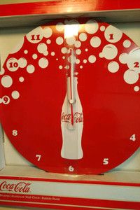Coca Cola 12 inch Bubble Burst Wall Clock New !