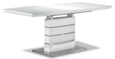 Modern Extendable Tempered Glass Dining Table, View more