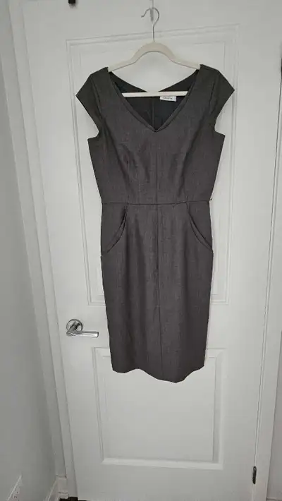 Negotiable - Calvin Klein Dress, Dark Grey, V-neck, Size Small, View more