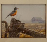 Marc Barrie Reproduction of Painting - The Homecoming Robin,