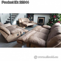 Microsuede 3 Piece Reclining Sofa Set