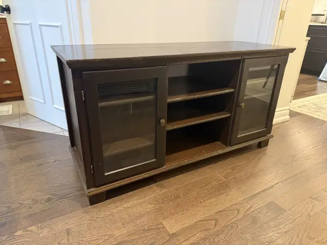 Ikea solid wood media cabinet in Bookcases & Shelving Units in City of Toronto - Image 2
