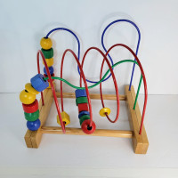 Wood Bead Slider Toy Roller Coaster Ikea Mula 800.140.41. Read