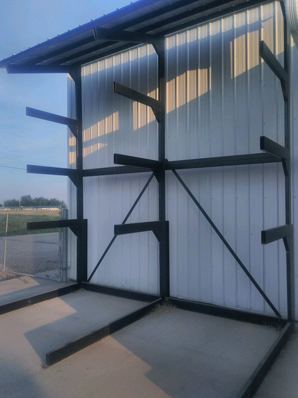 Well built covered metal racking. Industrial Shelving & Racking