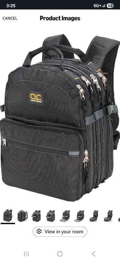 New Never Used Custom Leathercraft 1132 75-Pocket Tool Backpack 75-pocket tool backpack Holds 14-pie...