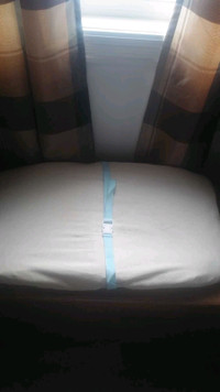 Changing pad for dresser top with strap and minky cover