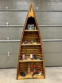 Vintage Cedar Strip Canoe Shelf 