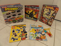 LIKE NEW BOOKS! -- MOTOR SPEEDWAY, POKEMON, LEGO STICKERS,