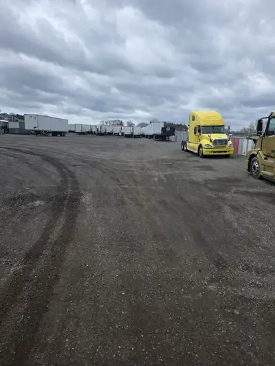 Parking available in truck yard. $300 per month for truck+trailer. Serious inquiries only. Contact +...