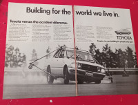 1976 TOYOTA COROLA SAFETY TESTING VINTAGE CANADIAN AD