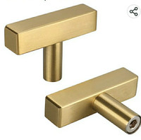 **New** 8 Cabinet knobs - color  gold.