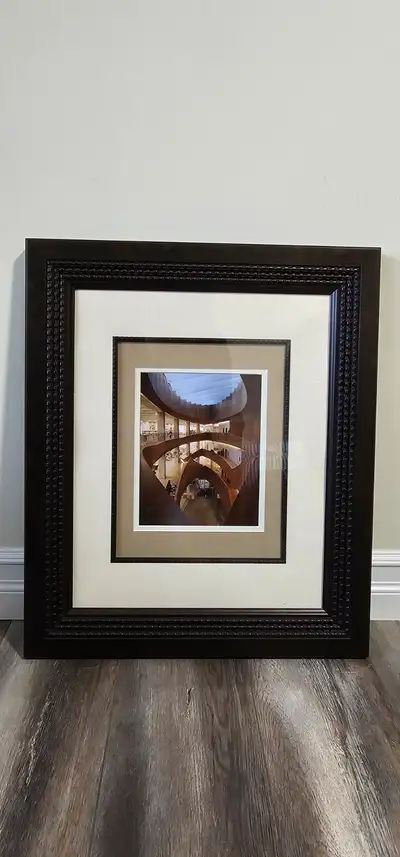 Stunning Framed Calgary Library Photo – Large Wall Art (Replica) – 21" x 25" Framed replica photogra...