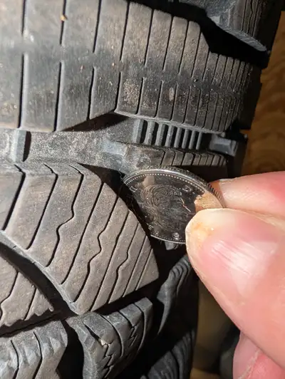 Selling a full set of 4 Cooper Weather-Master snow tires on rims, size 205/55R16, previously used on...