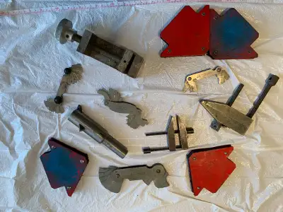 Machinist tools - Thread gauges, machinist parallel clamps, small machinist vice, boring bar & weldi...