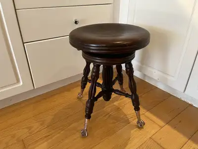Antique (claw & ball foot) Piano Stool, View more