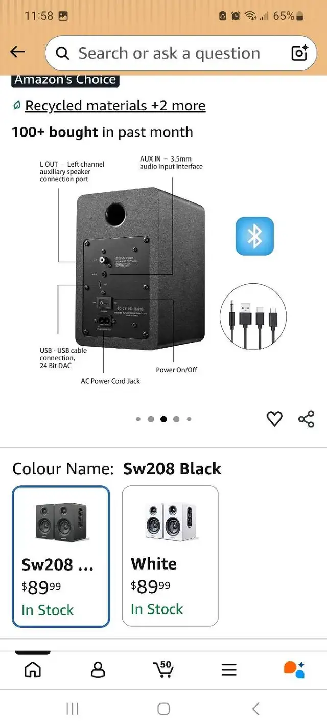 Sanyun SW208 Bluetooth 5.0 Bookshelf Speakers brand new in Speakers in London - Image 9