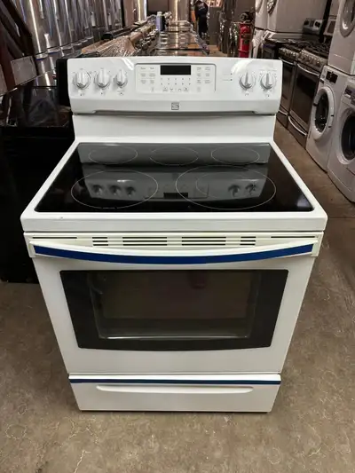 30” KENMORE ELECTRIC STOVE WHITE CONVECTION OVEN , View more