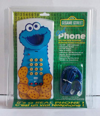 SESAME STREET COOKIE MONSTER TELEPHONE FROM 1997 REAL PHONE!