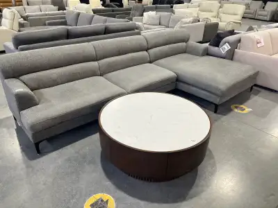 Grey Fabric Sectional - demo, View more