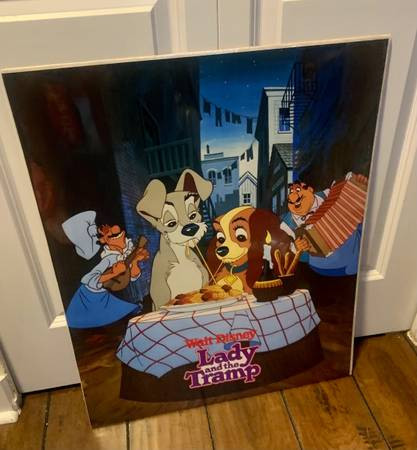 The Lady and the Tramp Walt Disney 1980s Original Movie Poster in Arts & Collectibles in Burnaby/New Westminster