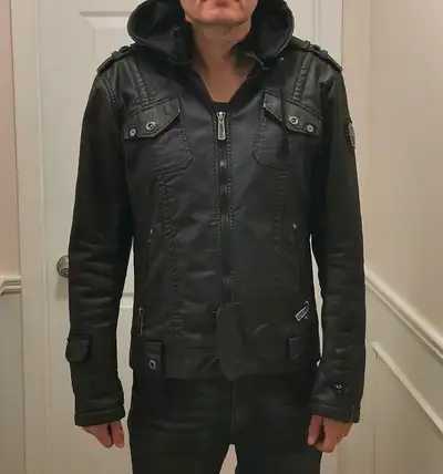 Premium Lounge Men's Faux Leather Jacket Medium, View more