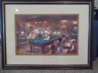 Pool table Games room wall picture