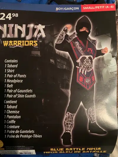 Costume de Ninja pour enfant Pour enfant de 4-6 ans En bon état.