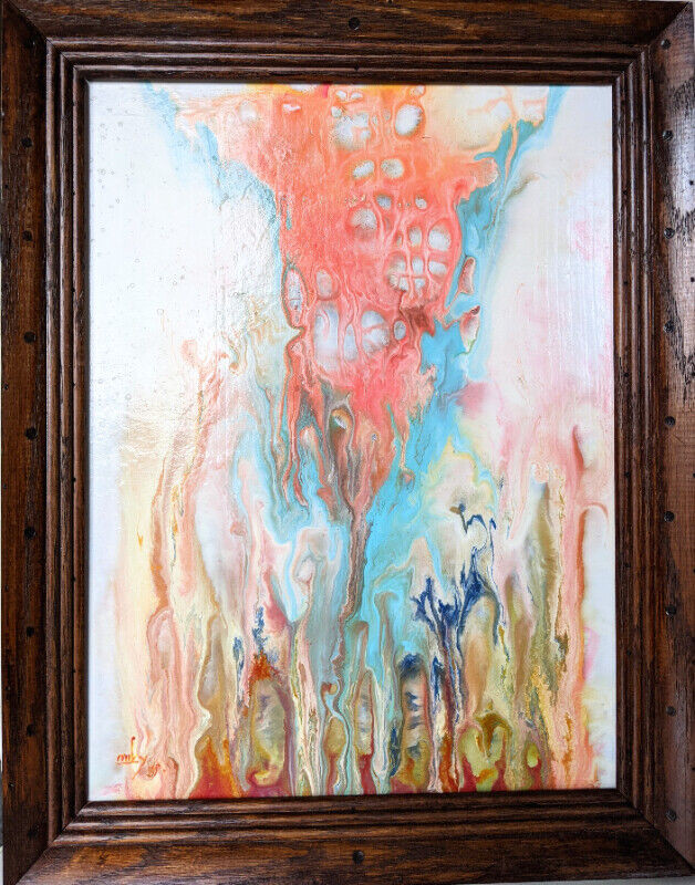 Abstract oil gloss painting 12 x 16 in in Arts & Collectibles in Gatineau - Image 4