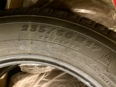 Get ready for winter with these Michelin Latitude X-Ice winter tires, size 235/60R17. These tires ar...